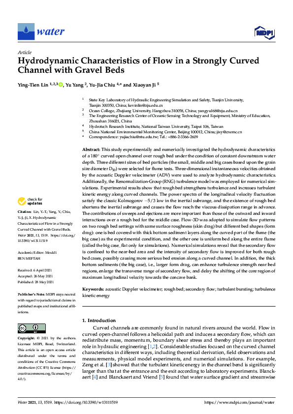(PDF) Hydrodynamic Characteristics of Flow in a Strongly Curved Channel ...