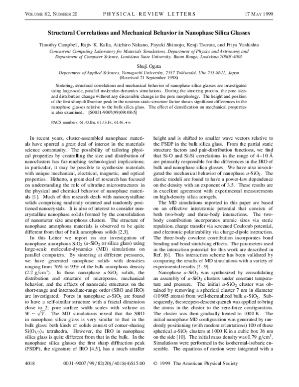 (PDF) Structural Correlations and Mechanical Behavior in Nanophase ...