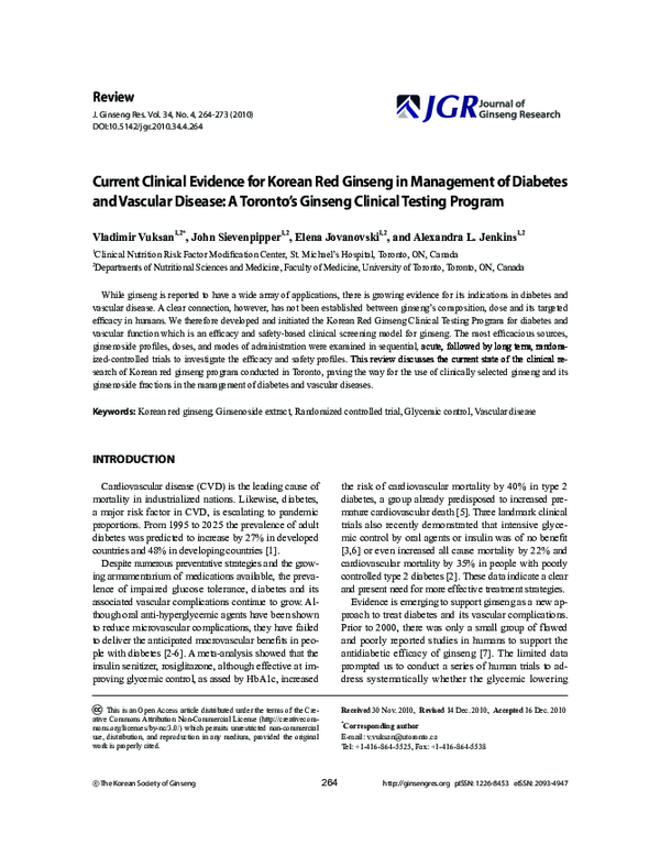 (PDF) Current Clinical Evidence for Korean Red Ginseng in Management of ...