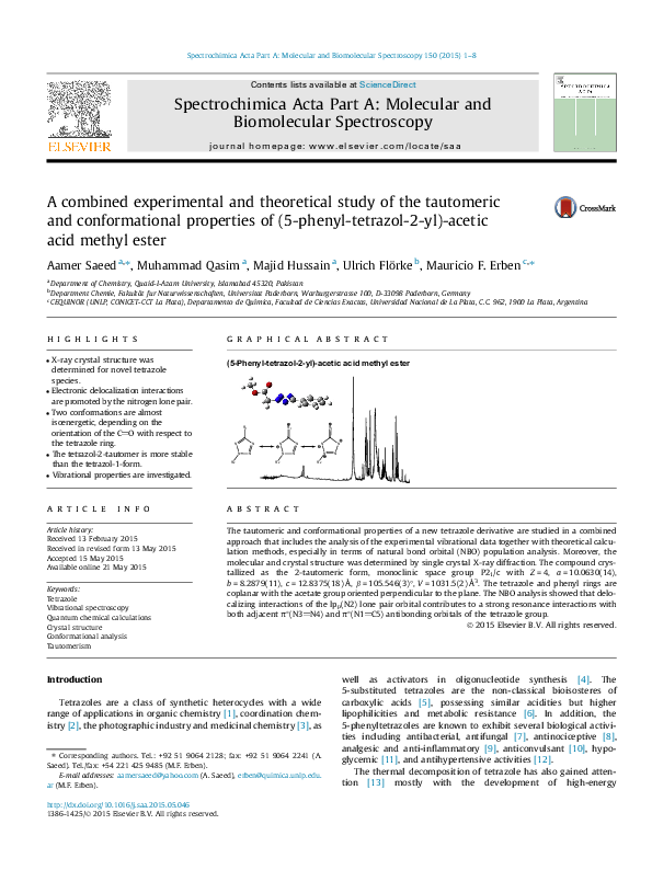 (PDF) A combined experimental and theoretical study of the tautomeric ...