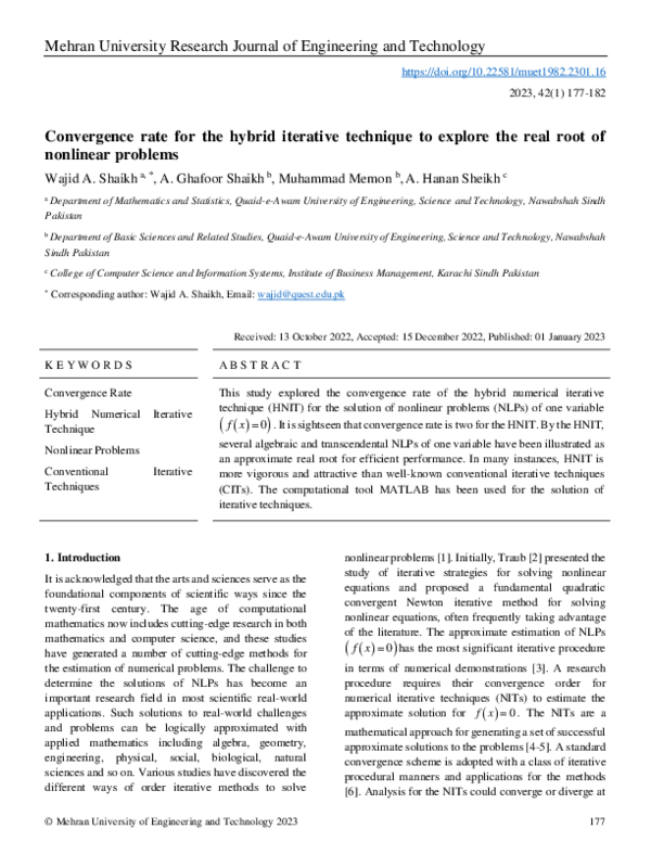 (PDF) Convergence rate for the hybrid iterative technique to explore ...