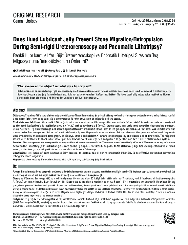 (PDF) Does Hued Lubricant Jelly Prevent Stone Migration/Retropulsion ...