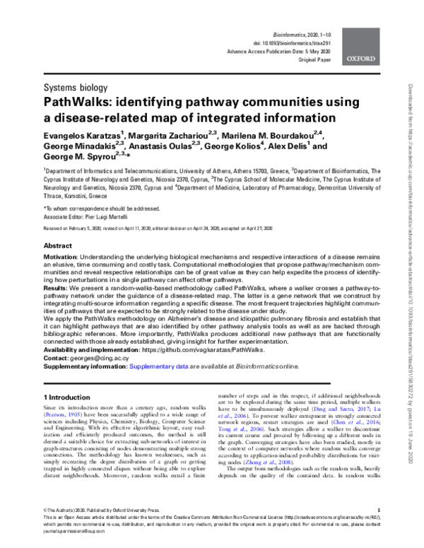 (PDF) PathWalks: Identifying pathway communities using a disease ...