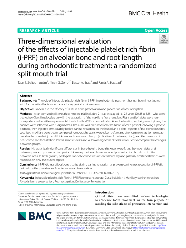 (PDF) Three-dimensional evaluation of the effects of injectable ...