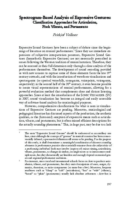 (PDF) Spectrogram-Based Analysis of Expressive Gestures: Classification ...
