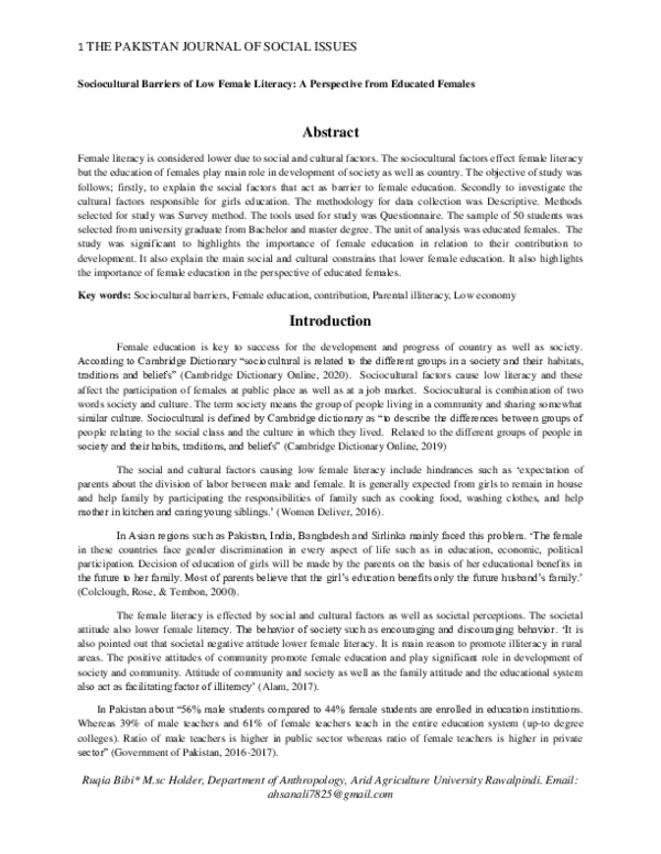 (PDF) THE PAKISTAN JOURNAL OF SOCIAL ISSUES