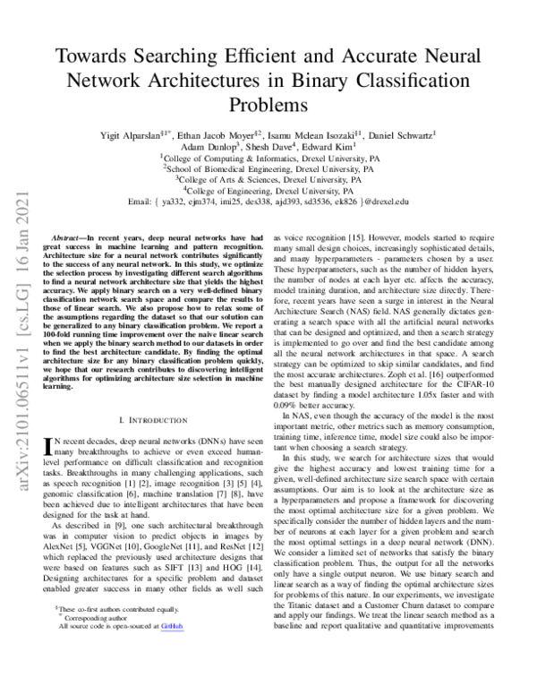 (PDF) Towards Searching Efficient and Accurate Neural Network ...