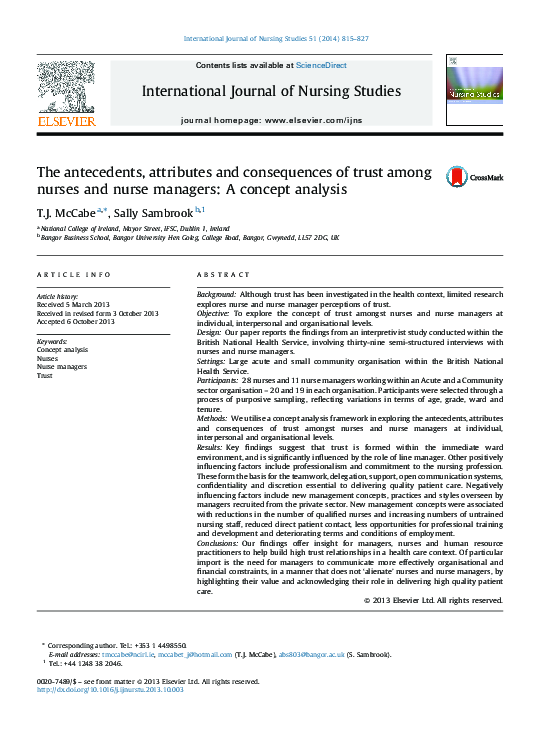 (PDF) The antecedents, attributes and consequences of trust among ...