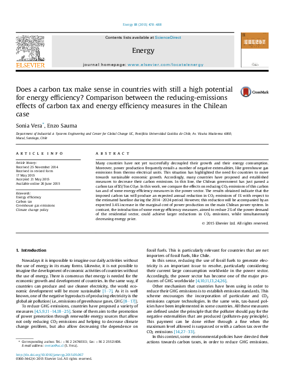 PDF) Does a carbon tax make sense in countries with still a