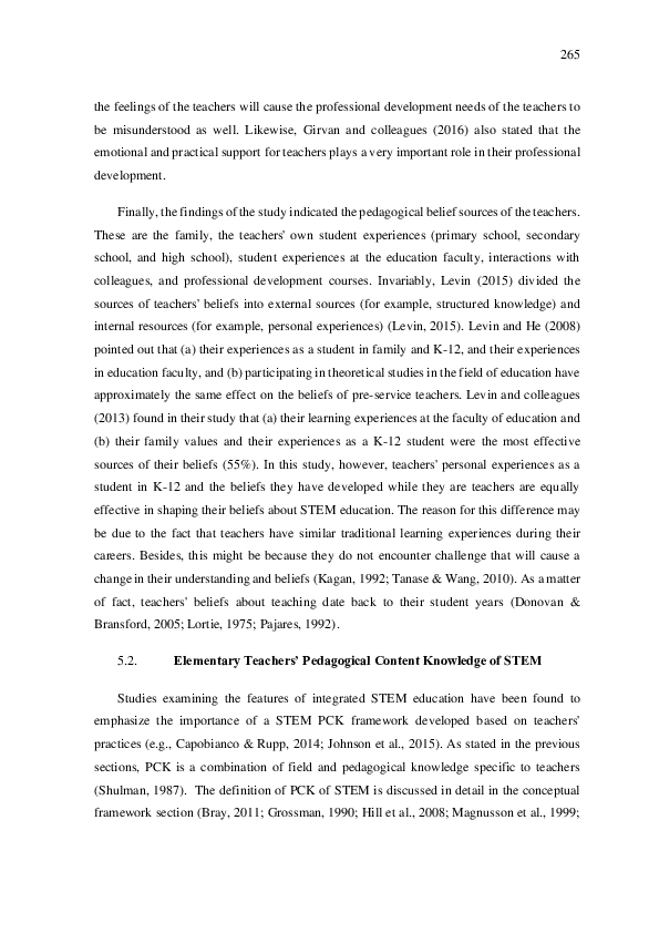 (PDF) Elementary Teachers’ Pedagogical Content Knowledge of STEM