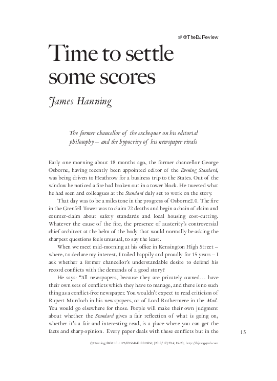 (PDF) Time to Settle Some Scores