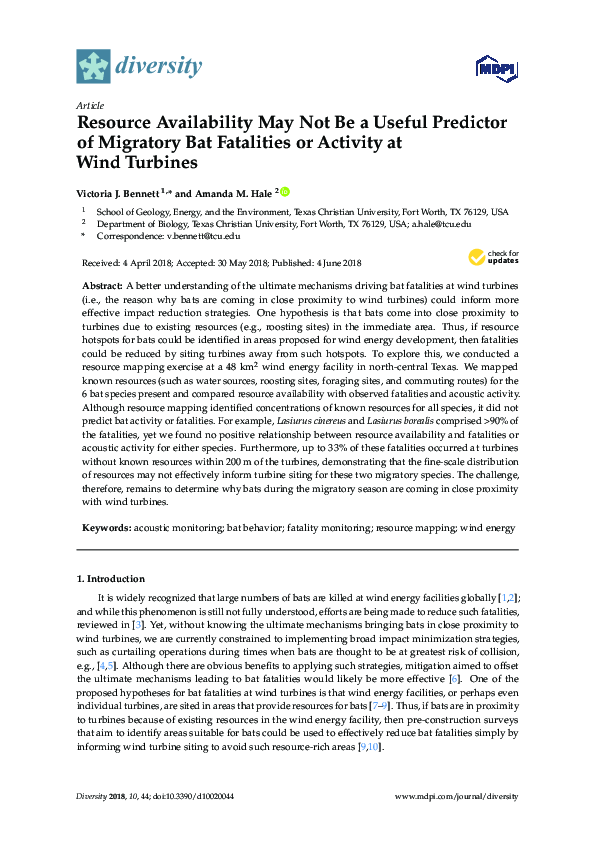 (PDF) Resource Availability May Not Be a Useful Predictor of Migratory ...
