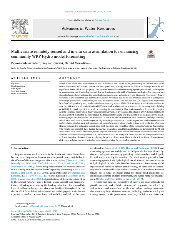 (PDF) Multivariate remotely sensed and in-situ data assimilation for ...