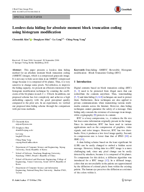 (PDF) Lossless data hiding for absolute moment block truncation coding ...