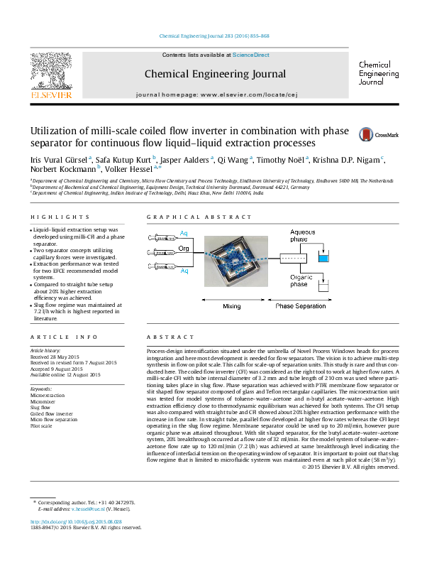 (PDF) Utilization of milli-scale coiled flow inverter in combination ...