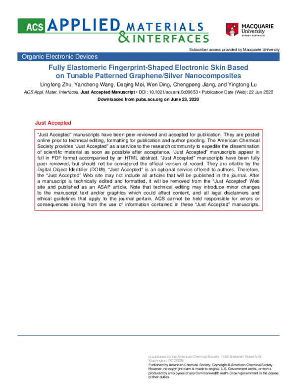 (PDF) Fully Elastomeric Fingerprint-Shaped Electronic Skin Based on ...