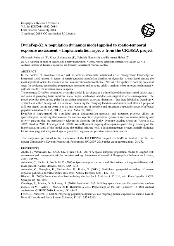 (PDF) Multi-level geospatial modeling of human exposure patterns and ...
