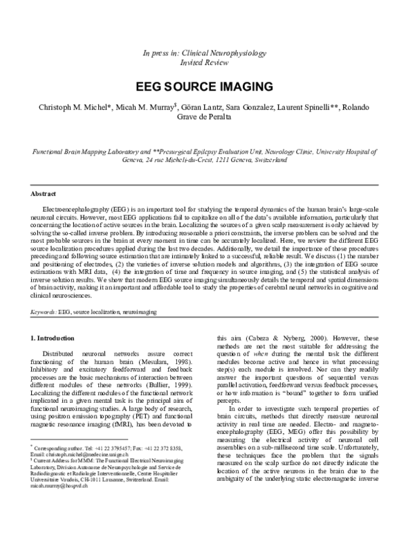 (PDF) EEG source imaging