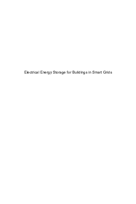 (PDF) Electrical Energy Storage for Buildings in Smart Grids