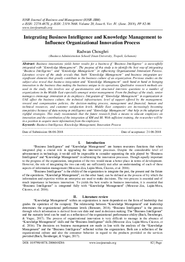 (PDF) Integrating Business Intelligence and Knowledge Management to ...