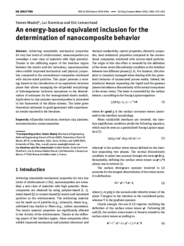 (PDF) An energy-based equivalent inclusion for the determination of ...