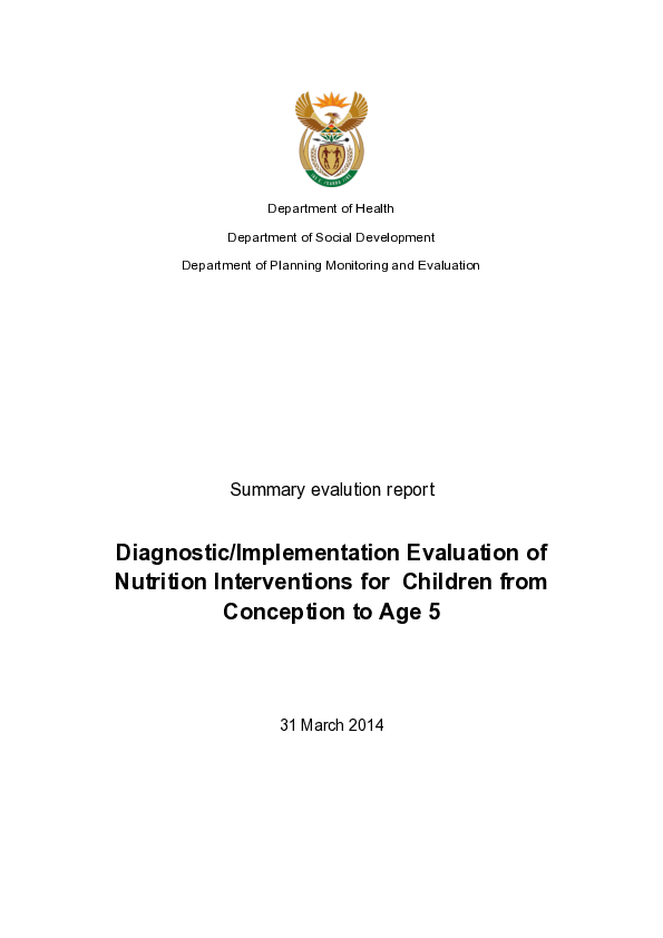 (PDF) Diagnostic/Implementation Evaluation of Nutrition Interventions ...