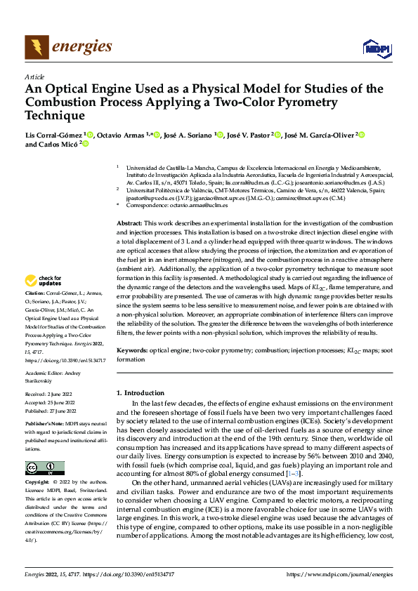 (PDF) An Optical Engine Used as a Physical Model for Studies of the ...