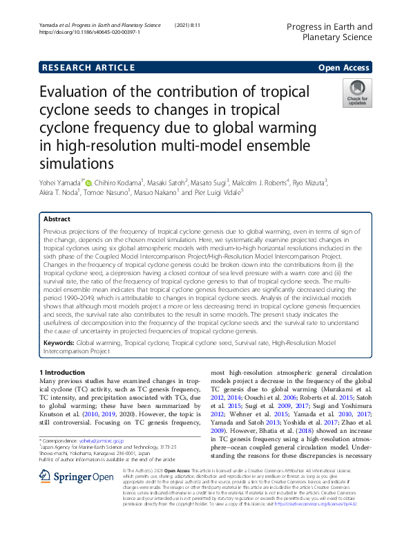 (PDF) Evaluation of the contribution of tropical cyclone seeds to ...