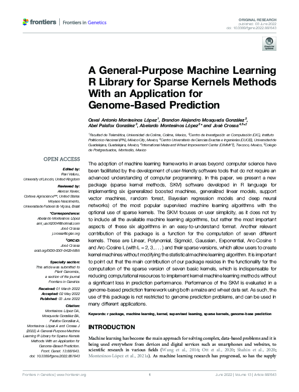 (PDF) A General-Purpose Machine Learning R Library for Sparse Kernels ...