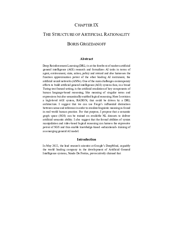 (PDF) THE STRUCTURE OF ARTIFICIAL RATIONALITY