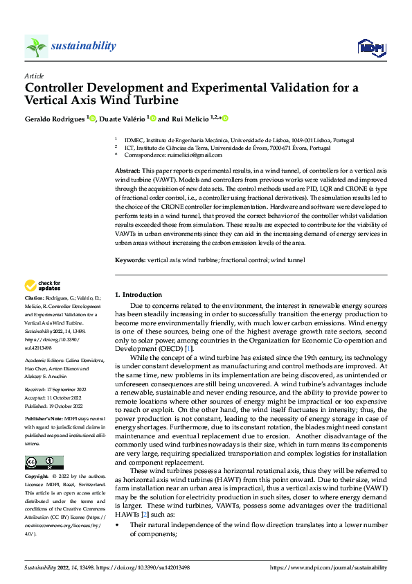 (PDF) Controller Development and Experimental Validation for a Vertical ...