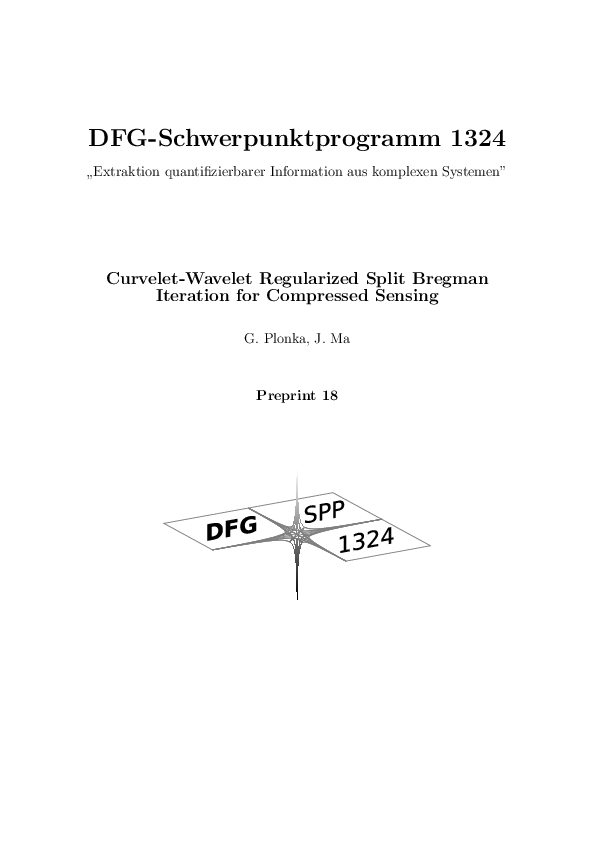 (PDF) Curvelet-Wavelet Regularized Split Bregman Iteration for ...