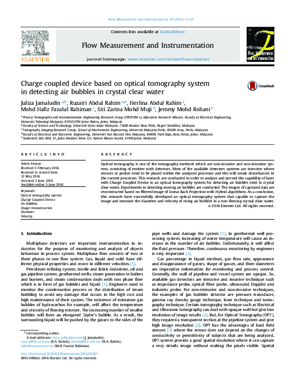 (PDF) Charge coupled device based on optical tomography system in ...