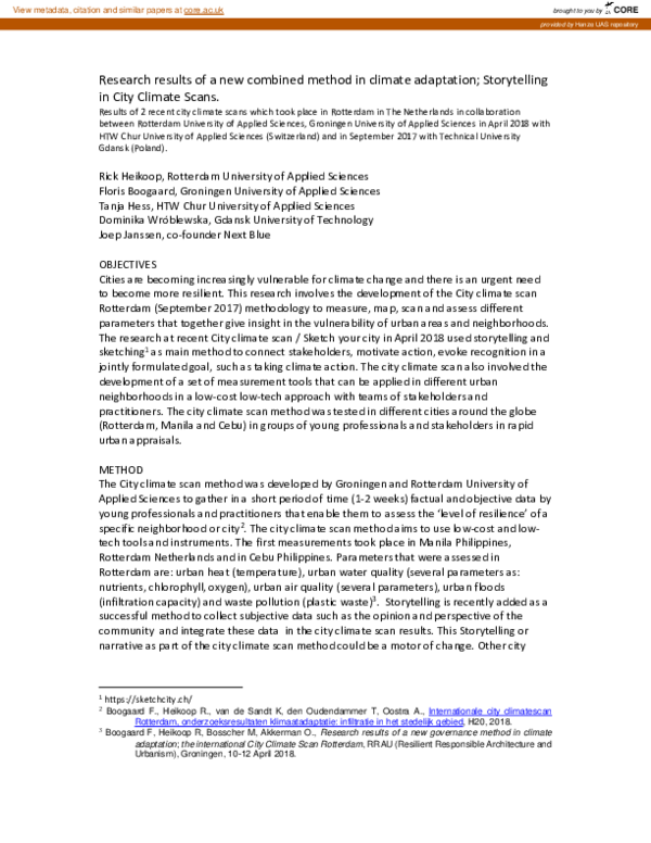 (PDF) Research results of a new combined method in climate adaptation ...