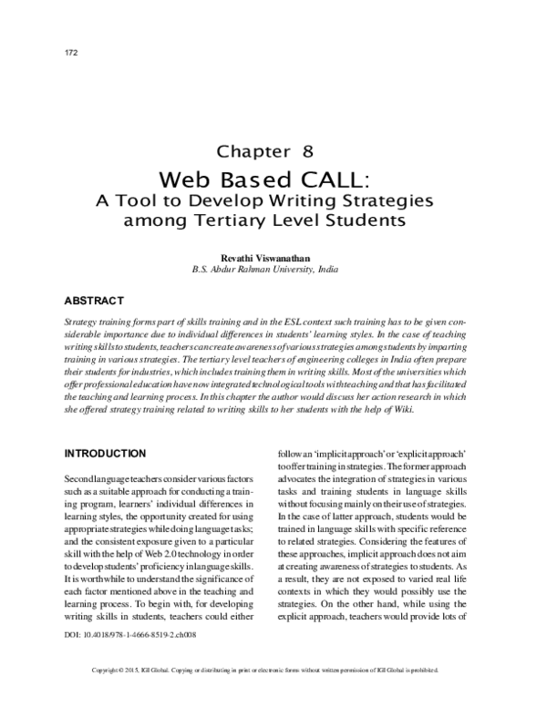 (PDF) Web Based CALL