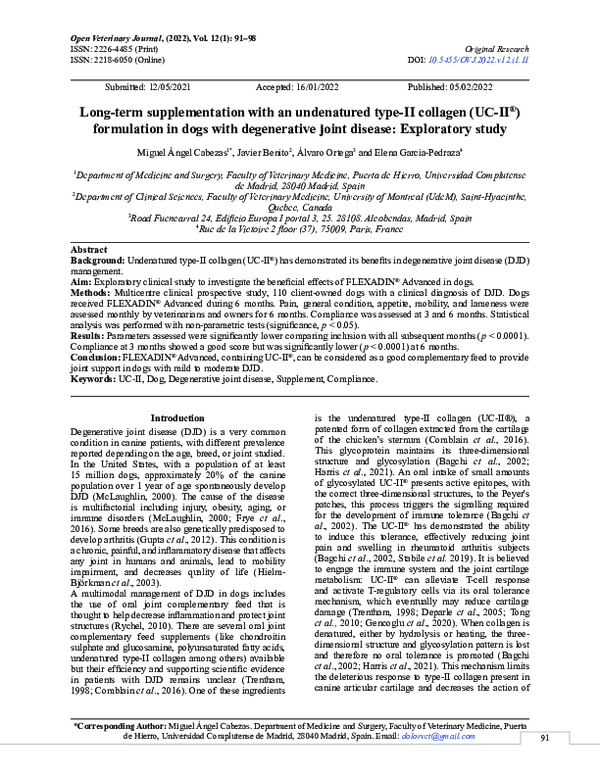 (PDF) Long-term supplementation with an undenatured type-II collagen ...