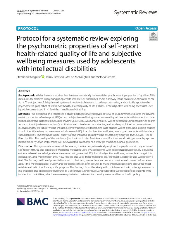 (PDF) Protocol for a systematic review exploring the psychometric ...