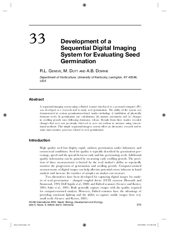 (PDF) Development of a sequential digital imaging system for evaluating ...