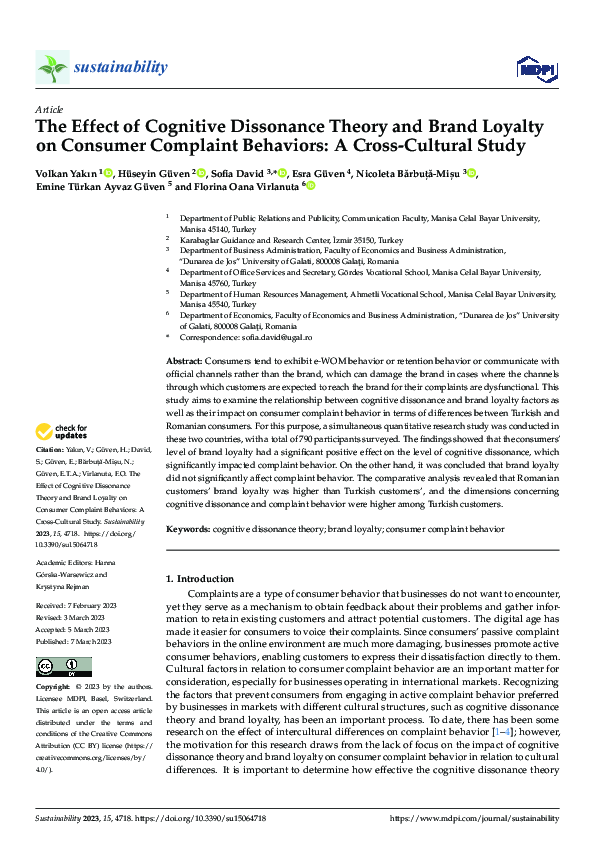 (PDF) The Effect of Cognitive Dissonance Theory and Brand Loyalty on ...