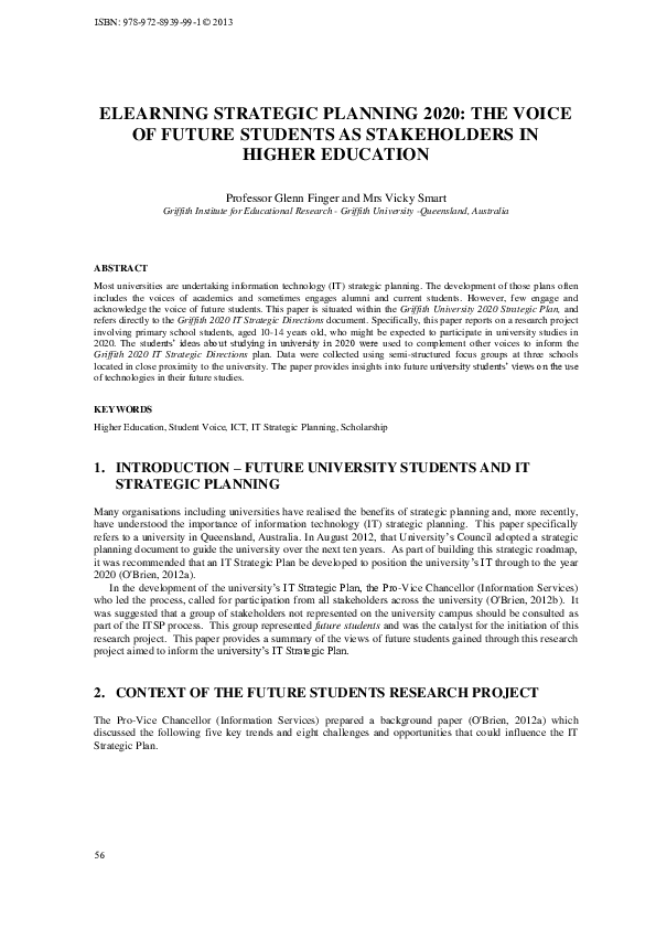 (PDF) ELearning Strategic Planning 2020: The Voice of Future Students ...