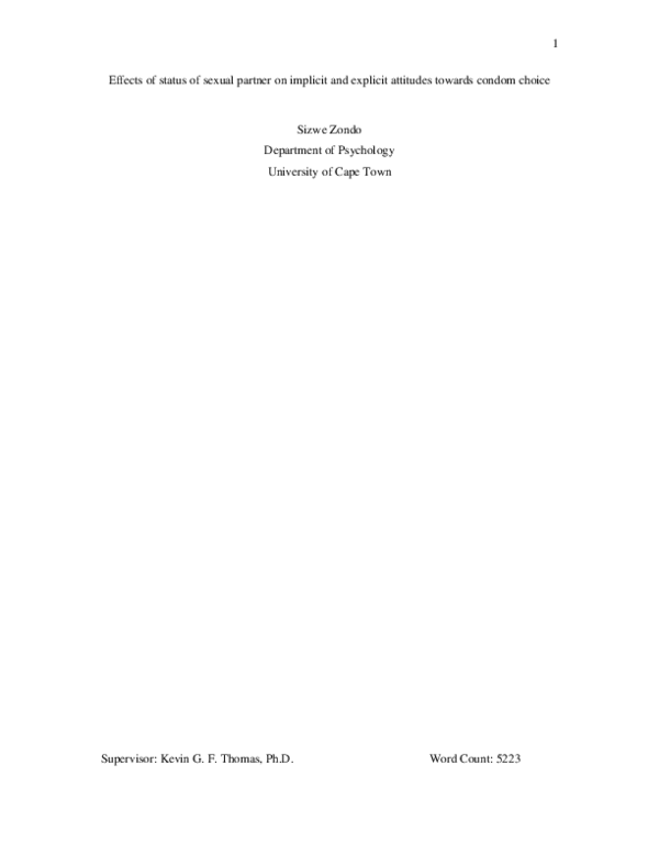 (PDF) Effects of status of sexual partner on implicit and explicit ...