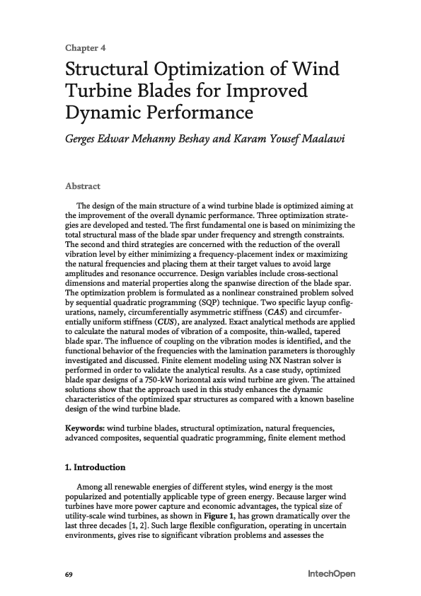 (PDF) Structural Optimization of Wind Turbine Blades for Improved ...