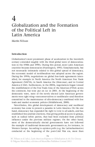 (PDF) Latin American Responses to Globalization in the 21st Century