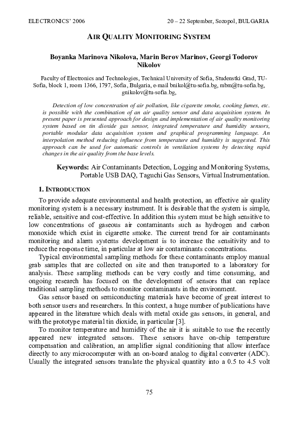 (PDF) Air Quality Monitoring System RAMIK RAWAL Academia.edu