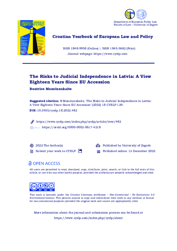 PDF) Rule Of Law In Latvia | Sanita Osipova - Academia.Edu