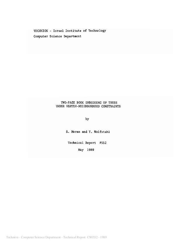 (PDF) Two-page book embedding of trees under vertex-neighborhood ...