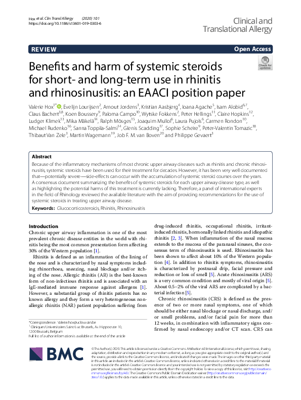(PDF) Benefits and harm of systemic steroids for short- and long-term ...