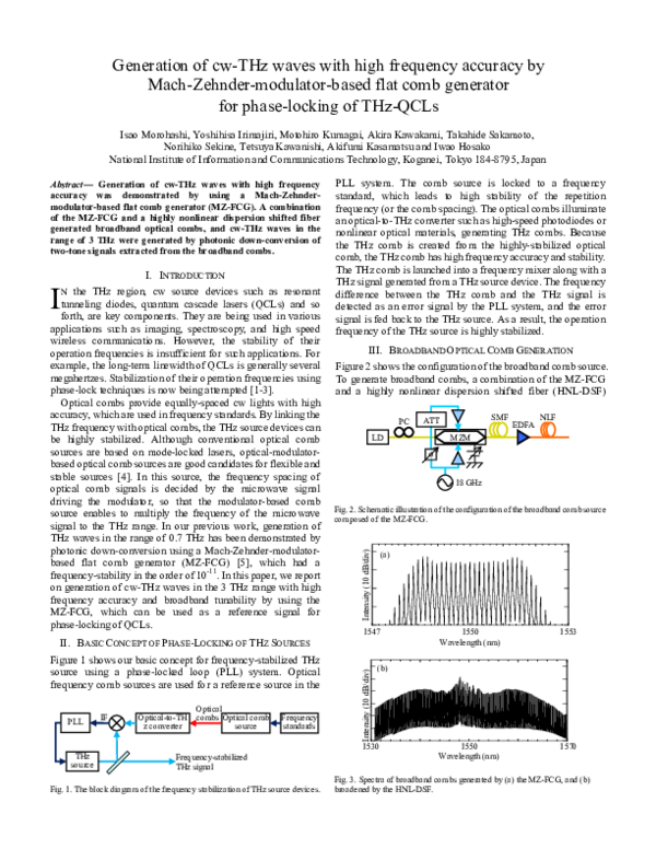 (PDF) Generation of cw-THz waves with high frequency accuracy by Mach ...