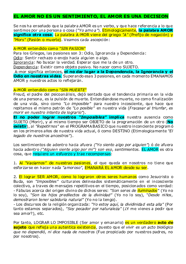 (PDF) EL AMOR NO ES UN SENTIMIENTO, EL AMOR ES UNA DECISION