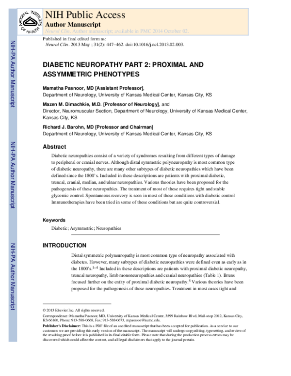 (PDF) Diabetic Neuropathy Part 2